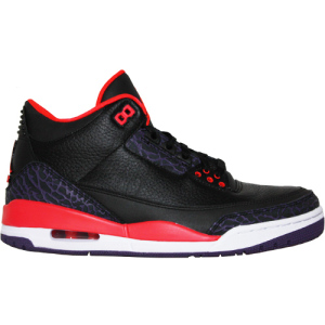 Air Jordan 3 Retro III Black Bright Crimson Canyon Purple